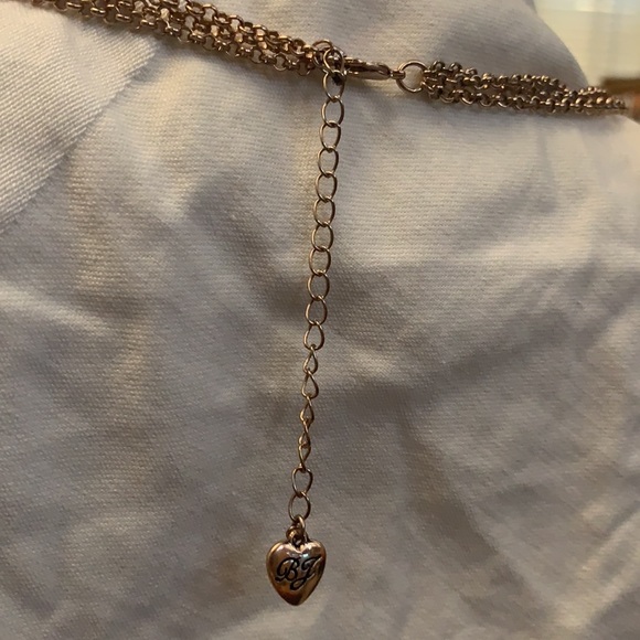 BETSEY JOHNSON THREE CHAIN Layered Necklace WITH CHARMS Clock watch - Picture 6 of 15